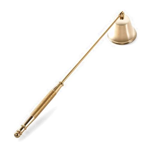 LDAOS Candle Snuffer, Candle Snuffers Wick Snuffer Candle Accessory, Extinguish Candle Flame Safely with Long Handle Putting Out Fire (Gold Candle Snuffer)