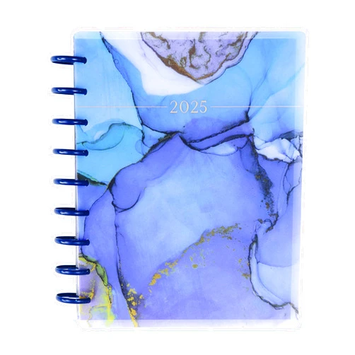 The Happy Planner Happy Planner Disc-Bound 12-Month Planner, Jan.–Dec. 2025 Daily, Weekly, and Monthly Planner, Classic Size, Horizontal Layout, Ethereal Elements, 72 Pages, 12 Dividers, 2 Sticker Sheets, 7