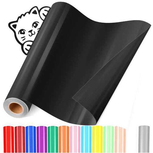 YAFLC Black Permanent Vinyl, Permanent Vinyl for All Cutting Machine, 12