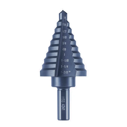 Anfrere 10 Sizes Step Drill Bit for Metal Sheet, 1/4 to 1-3/8 Inches High Speed Steel Drill Cone Bits for Hole Drilling Cutting, HSS Multi Size Hole Stepped Up Unibit