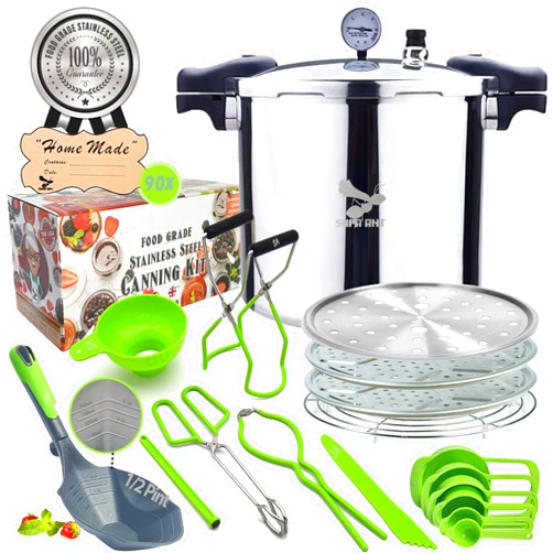 Supa Ant Pressure Canner 23 Quart with Canning Supplies - Canner Pressure Cooker for Canning - Can Cooker - Pressure Pot - Canning Pressure Cooker - Pressure Canner Kit - Pressure Canner with Gauge