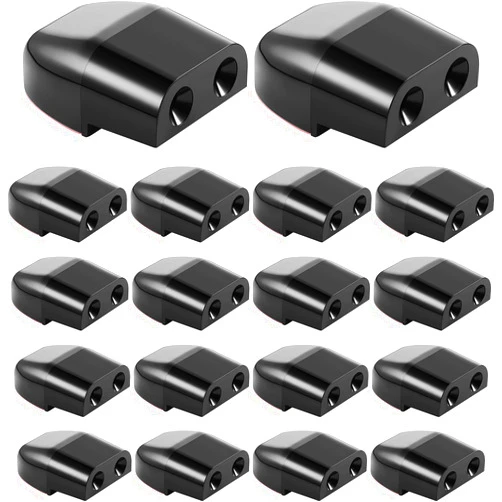 Frienda 18 Pieces Car Whistle Vehicles Deer Horn Warning Device Save Deer Whistle with Adhesive Tapes Vehicles Dual Construction animal siren for Truck(Black)