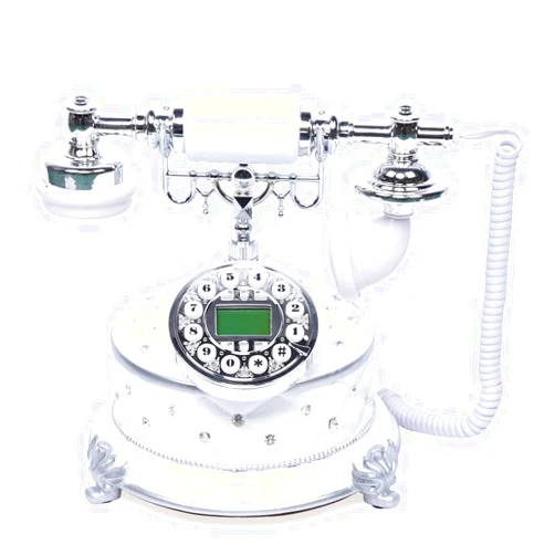 SHZICMY Retro Vintage Phone, Antique Luxury Telephone with LCD, Old Fashioned Telephones with Push Button Dial for Home Decor