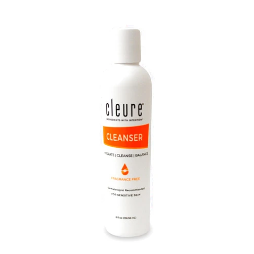 Cleure Lotion Cleanser for Dry Sensitive Skin, Free of Fragrance, Gluten, Paraben, Salicylate and Non Comedogenic (8 oz, 1 Pack)