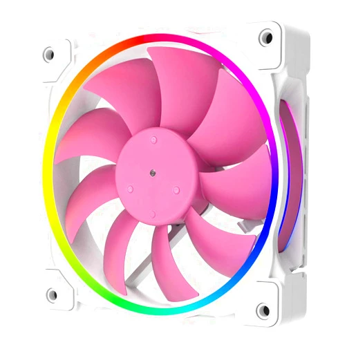 ID-COOLING ZF-12025-PINK Case Fan 120mm 5V 3 PIN ARGB Cooling Fan MB Sync, 4 PIN PWM Speed Control Fans for Radiator/CPU Cooler/Computer Case