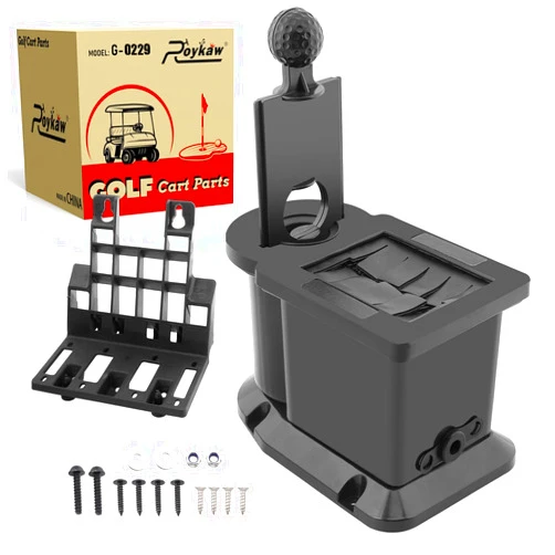 Roykaw Golf Cart Ball Washer and Club Cleaner with Bracket Kit Compatible with EZGO, Club Car, Yamaha, Advanced EV - Upgrade Club Car Precedent Bracket