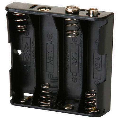 Parts Express Battery Holder for (4) AA with Standard Snap Connector : BH341