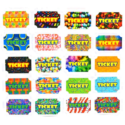 Blue Panda Reward Tickets, Carnival Prize Tickets (100 Pack)