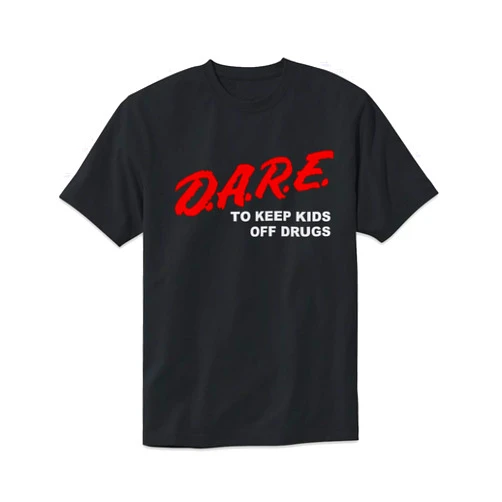 Boring Dog Dare Retro D.A.R.E. T-Shirt 90s Vintage Style Design Tee Short Sleeve Unisex Shirt