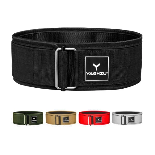 YAGHZU Quick Locking Weight Lifting Belt - Adjustable Lifting Belt for Powerlifting, Squat, Deadlift and Back Support, 4 inch Gym Belt for Men and Women