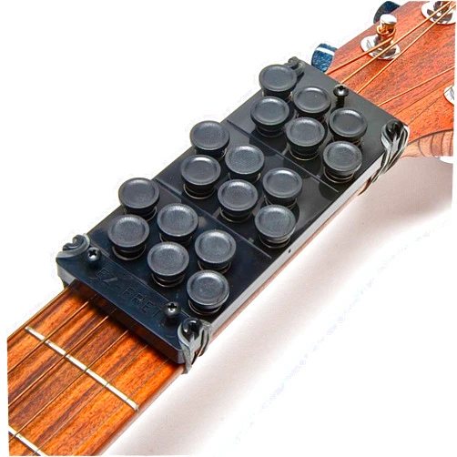 Ez-Fret Guitar Attachment, Eliminates Finger Pain, 110 Chords Available, Fits MOST Full Sized Acoustic Guitar, L/H OK, Not A Beginner Tool, For People Whose Fingers Hurt From Guitar Strings