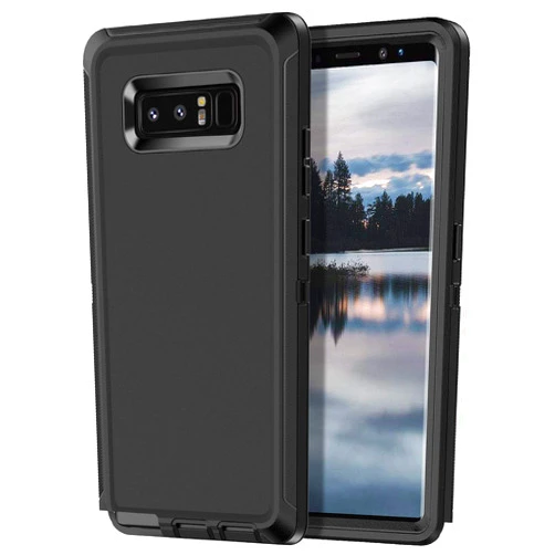 I-HONVA for Galaxy Note 8 Case Shockproof Dust/Drop Proof 3-Layer Full Body Protection [Without Screen Protector] Rugged Heavy Duty Cover Case for Samsung Galaxy Note 8, Black