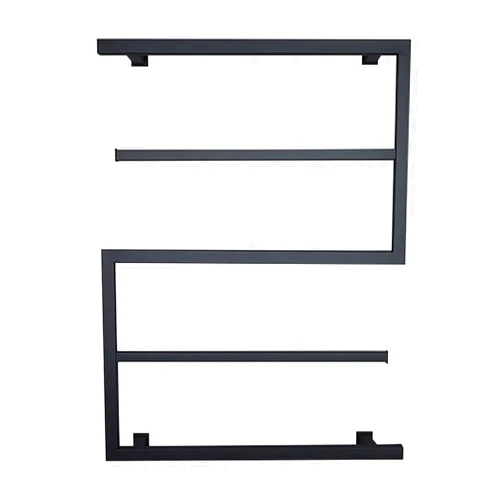 SDdPulse Black Towel Warmer Drying Rack 5 Bar Wall Mounted Electric Heated Towel Rack Energy Efficient 89W 304 Stainless Steel Heated Towel Dryer for Bathroom, 800X600mm,Plug in (Plug in)