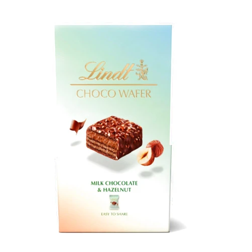 Lindt Bag Choco Wafer Hazelnuts, Crunchy Milk Pralines with Hazelnut and Gianduja, 135g Individually Wrapped Pralines