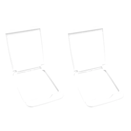 Rev-A-Shelf 35 Qt Under Sink Garbage Can Lid for Base Kitchen and Bathroom Cabinet Plastic Trash Bin Lid Only, White, RV-35-LID-1-40 (2 Pack)
