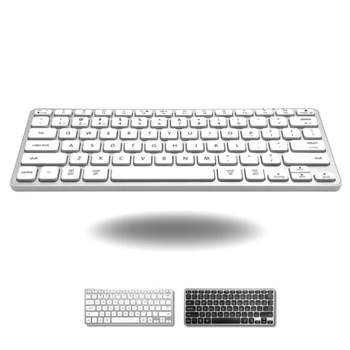 Macally Wireless Bluetooth Keyboard for Mac - Premium Multi Device Connectivity - Compatible Apple Keyboard for MacBook Pro/Air, iMac, Mac mini, iPad, Laptop, and PC