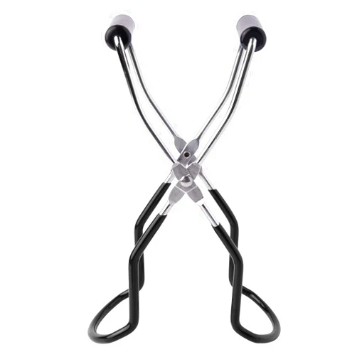 Eeoyu Canning Jar Lifter Tongs Stainless Steel Jar Lifter with Grip Handle for Home Kitchen (Black)
