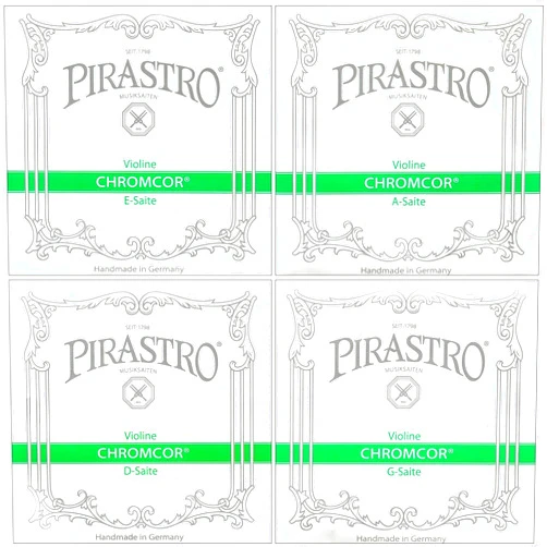 Pirastro Chromcor 1/2-3/4 Violin String Set - Medium Gauge with Ball End E