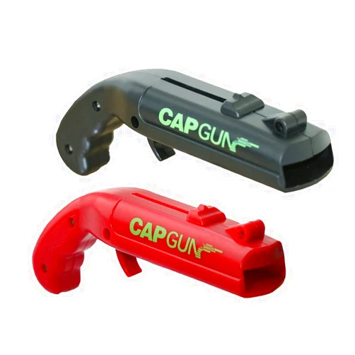 Sosanping Beer-Cap-Gun,Funny Launcher Shooter Bottle Opener for Creative Drinking Game,Family Party,Bar Drinking,Outdoor Barbecue,Plastic (Red&Black)