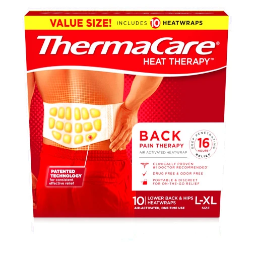 ThermaCare Advanced Back Therapy HeatWraps, Disposable Heat Therapy Patches, Instant Muscle & Herniated Disc Relief, L/XL, 10 Count