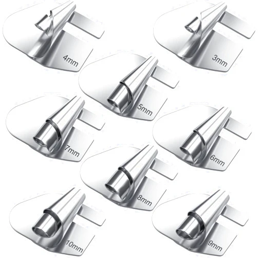 PAGOW 8 Pcs Sewing Rolled Hemmer Foot (3/4/5/6/7/8/9/10mm), Universal Rolled Hem Presser Foot for Sewing Machine, Precision Edge Stitcher-Rolled Hemmer Foot, Sewing Accessories, Hemming Tool