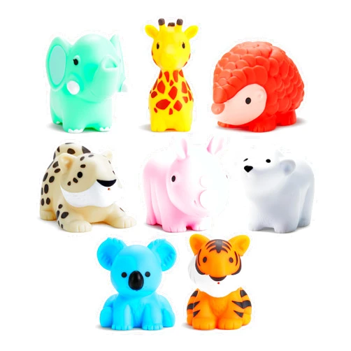 Munchkin® Wild™ Animal Baby and Toddler Bath Toy Squirts, 8 Pack