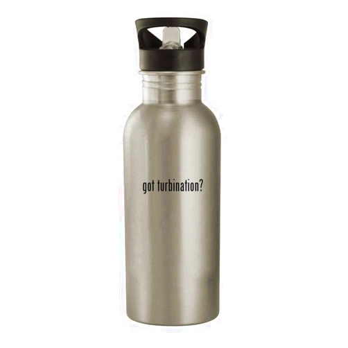 Knick Knack Gifts got turbination? - 20oz Stainless Steel Water Bottle, Silver