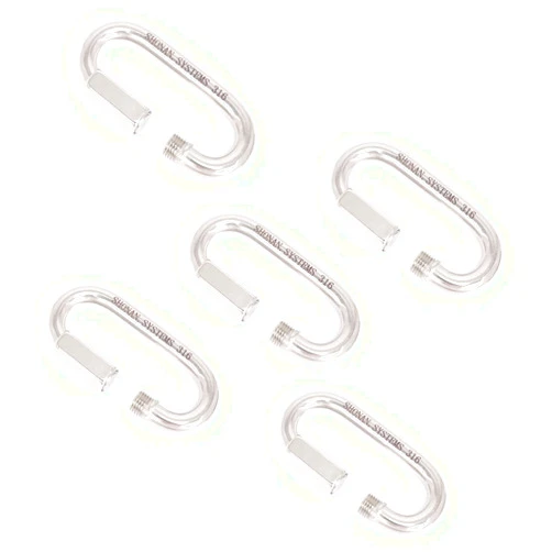Shonan.Systems SHONAN 2.3 Inch Chain Quick Links, 5 Pcs Marine Grade Quick Link Connector, Stainless Steel 316 Corrosion Resistant Chain Connector, 880 Lbs Capacity
