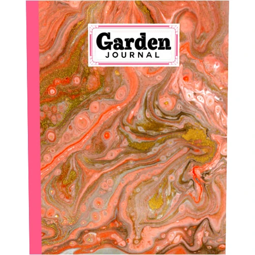 Leonhard Hohmann Garden Journal: Marbled Pink Cover Garden Journal, A Place To Organize, Plan, Record, and Dream About Your Vegetable Garden, 120 Pages, Size 8