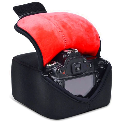 CADeN DSLR SLR Camera Sleeve Case with Neoprene Protection, Compatible for Nikon, Canon, Pentax, Sony and ect...(Medium Black)