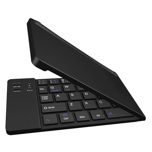 Tek Styz Wireless Bluetooth Keyboard Compatible with HTC MyTouch Google Plus Phone HolderStand - Ultra Slim Folding Rechargeable FullSize Keyboard!