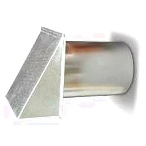 Luxury Metals LLC 7 Inch Galvanized Exterior Side Wall Cap with Damper and Screen