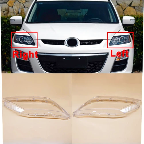 HZTWFC A Pair Lamp Shell Headlight Cover Glass Lampshade Cover Transparent Shade Car Headlight Lens For Mazda CX-7 2008 2009 2010 2011 2012 2013 2014