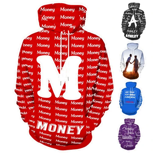 ABIsedrin Custom Hoodies Design Your Own Personalized Pullover Sweatshirts with Pocket Customized Photo Hoodies for Men Women