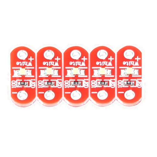 LUCKDANO 50 Pcs Lilypad White LED Kit, Wearable Module Surface,Mounted for 3,5V, Small Size Design, 3~5V Working Voltage