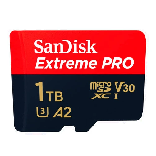 SanDisk Extreme PRO microSDXC UHS-I Memory Card 1 TB + Adapter & RescuePRO Deluxe (for Smartphones, Action Cameras or Drones, A2, Class 10, V30, U3, 200 MB/s Transfer)