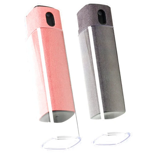 ZERNBER 2 Pcs Screen Cleaner Kit, 3-in-1 Touchscreen Mist Cleaner Spray Bottle Tool & Microfiber Cloth for Phone/Laptop/Tablet/TV/Monitor/Car Screens(Pink+Grey)