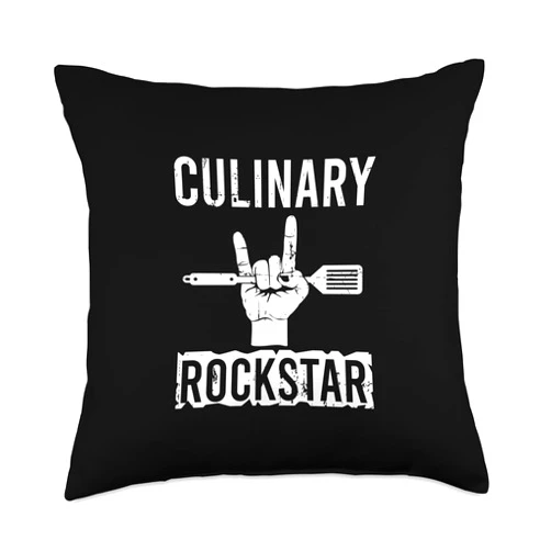 Culinary Rockstar Chef Cook Apparel Culinary Rockstar Chef Cook Culinary Lover Throw Pillow