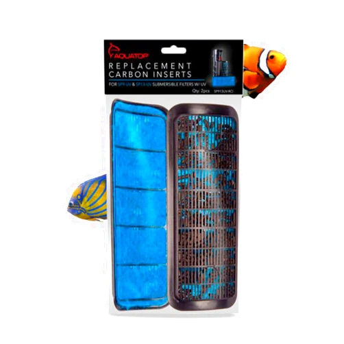 Aquatop Replacement Cartridge Insert, 2 Pack – Fits Aquatops UV Aquarium Filters, Aquarium Filter Refills, Keeps Water Crystal Clear, Fish Filter Cartridge for Organic Debris