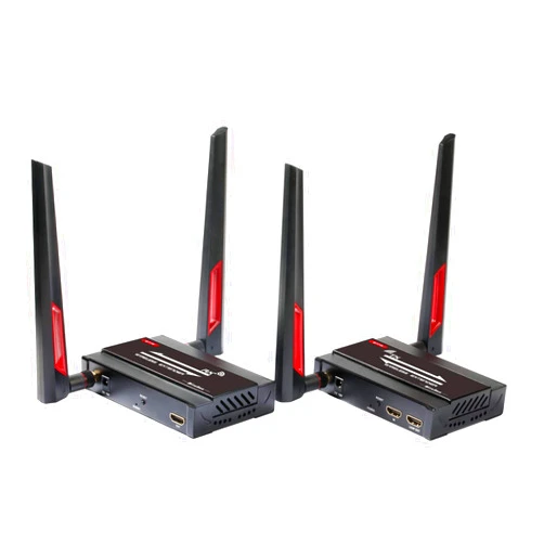 Mirabox Wireless HDMI Extender Kit Supports 1080P Full HD 656FT/200m Wireless HDMI Transmitter and Receiver with HDMI Loop-Out and IR Remote Control for DSLR Camera Projector Laptop Church Home Office
