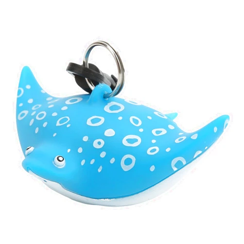 NOENNULL Cartoon Fish Dive Mouthpiece Cover - Second Stage Regulator Holder with Clip for Diving Gear (Blue dot ray)