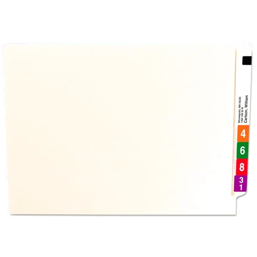 Smead End Tab File Folder, Shelf-Master Reinforced Straight-Cut, Legal Size, Manila, 100 per Box (27110)