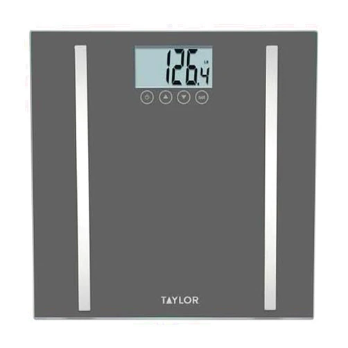 Taylor Digital Body Composition Scale, Bathroom Scale for Body Weight, Measures Body Fat, Body Water & Muscle Mass, 8 User Recognition, Normal & Athlete Modes, 400 lb Capacity, Black