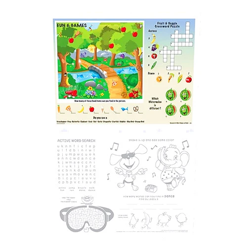 Generic Kids Fun and Games Paper Placemats - 14in. x 10in. (25 Pack)