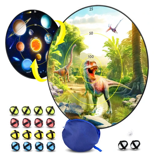 National Geographic Dart Board for Kids - Dart Ball Game Set with Lightweight 28