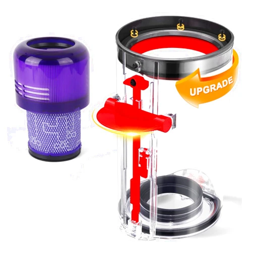 WYWY.Wide Upgraded Canister Compatible with Dyson V11 V15 SV14 SV15 SV22 Vacuum Cleaner Dust Bin, for Bin Part no. 970050-01 and Part no. 965443-01 with HEPA Filter