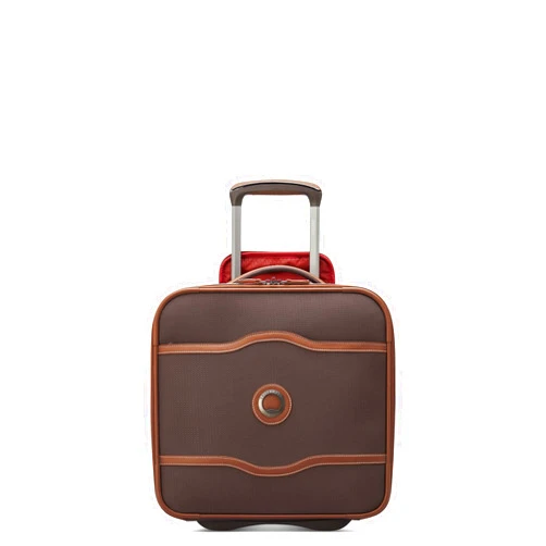 DELSEY Paris Chatelet 2.0 Softside Luggage Under-Seater with 2 Wheels, Chocolate Brown, Carry on 16 Inch