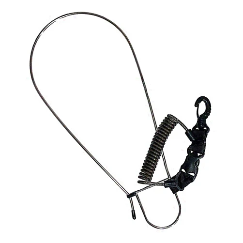 Calissa Offshore Tackle Calissa Offshore Kayak & Spearfishing Stainless Steel Fish Stringer Clip + 36” Steel Core Lanyard+Speargun Spear Fishing Freedive Freediving Scuba Dive Diving Large Holder
