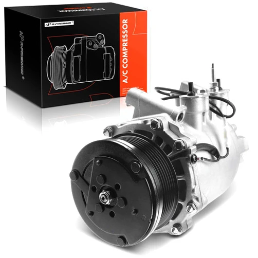 A-Premium A/C AC Compressor with Clutch Compatible with 2002 2003 2004 2005 2006 Honda CR-V CRV 2.4L - [fit for HS110R Style, Not fit for 10PA15C], Scroll Replacement