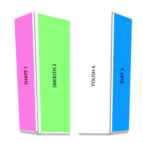 HomeyEra 4 Way Nail Buffer Block (2 Pcs), Nail Shine Buffers Blocks Files for Natural and Acrylic Nails Smoother Buffing Block Polisher Fingernail File Buffer 120/240/600/3000 Grit for Buffing Shinning